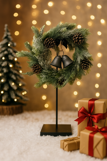 Set krans standaard & bellen kerst | 374348 | Home Sweet Home | Landelijke Woonstijl