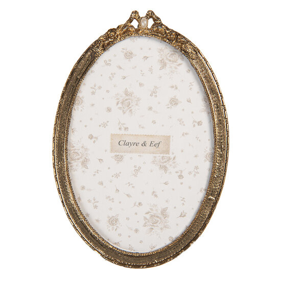 Clayre &amp; Eef | Fotolijst Goudkleurig 10x1x14 cm / 9x13 cm | 2F1291