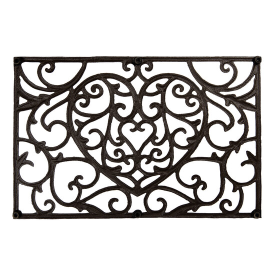 Clayre & Eef | Deurmat Buiten Bruin 59x39x2 cm | 5Y1290