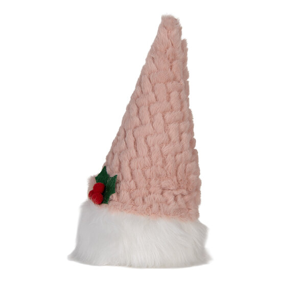 Clayre & Eef | Decoratie Beeld Kabouter met LED Roze Wit 10x10x25 cm / 3xAA | 66334