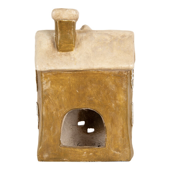 Clayre &amp; Eef | Decoratie Huis Bruin Beige 23x15x33 cm | 6MG0123
