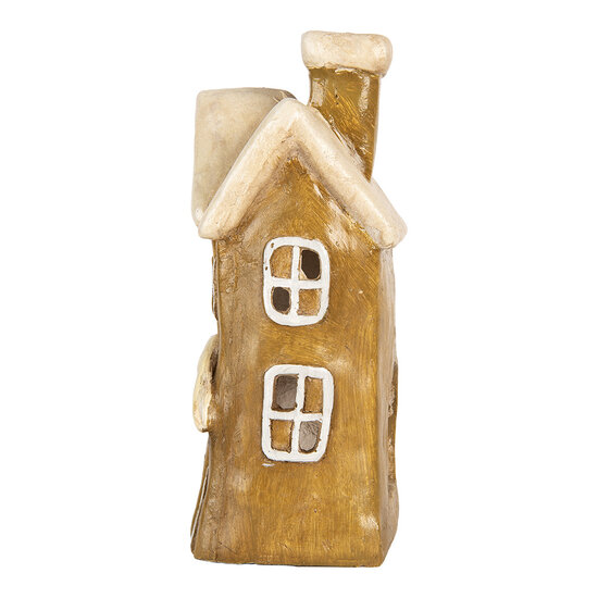 Clayre &amp; Eef | Decoratie Huis Bruin Beige 23x15x33 cm | 6MG0123