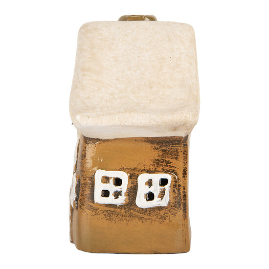 Clayre &amp; Eef | Decoratie Huisje Bruin Beige 13x7x13 cm | 6CE2192