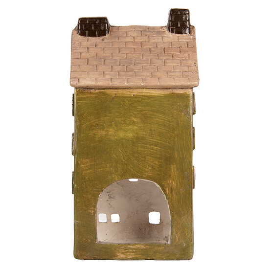 Clayre &amp; Eef | Decoratie Huis Groen Beige 20x17x39 cm | 6MG0125