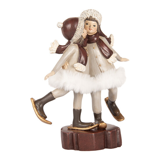 Clayre & Eef | Kerstdecoratie Kinderen Grijs Bruin 15x7x18 cm | 6PR5405