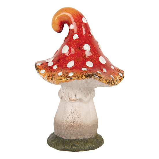 Clayre &amp; Eef | Decoratie Paddenstoel Rood Wit 11x11x16 cm | 6CE2205