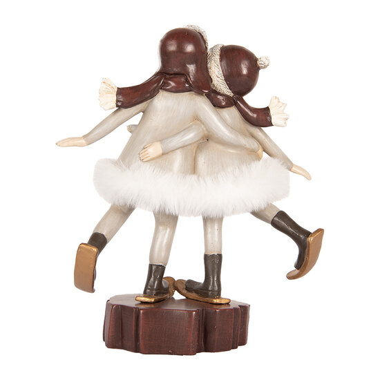 Clayre & Eef | Kerstdecoratie Kinderen Grijs Bruin 15x7x18 cm | 6PR5405