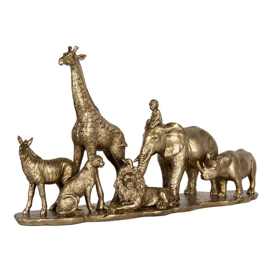 Clayre &amp; Eef | Decoratie Dieren Goudkleurig 52x14x30 cm | 6PR5633