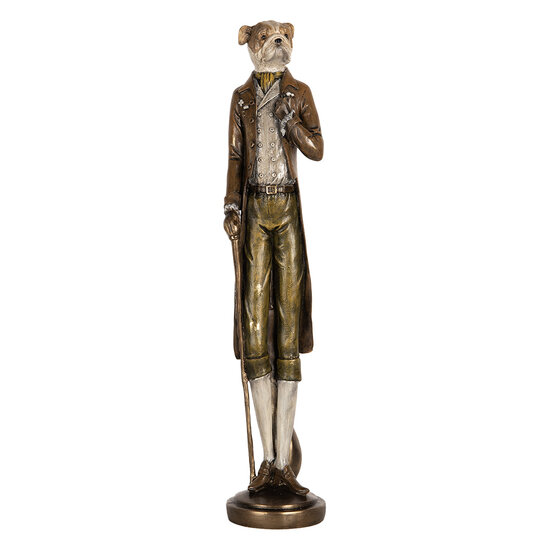 Clayre &amp; Eef | Decoratie Hond Bruin 10x10x50 cm | 6PR5635