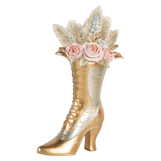 Clayre &amp; Eef | Decoratie Schoen Goudkleurig 14x7x22 cm | 6PR5638