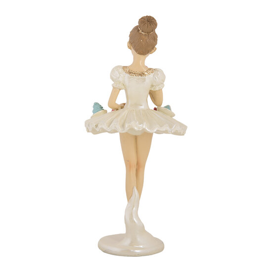 Clayre &amp; Eef | Decoratie Ballerina Wit Beige &oslash; 10x24 cm | 6PR5643