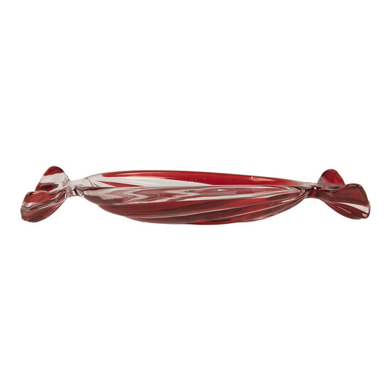 Clayre & Eef | Schaaltje van Glas Rood 23x11x4 cm | 6GL5200