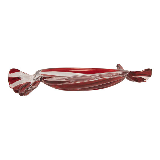 Clayre & Eef | Schaaltje van Glas Rood 23x11x4 cm | 6GL5200