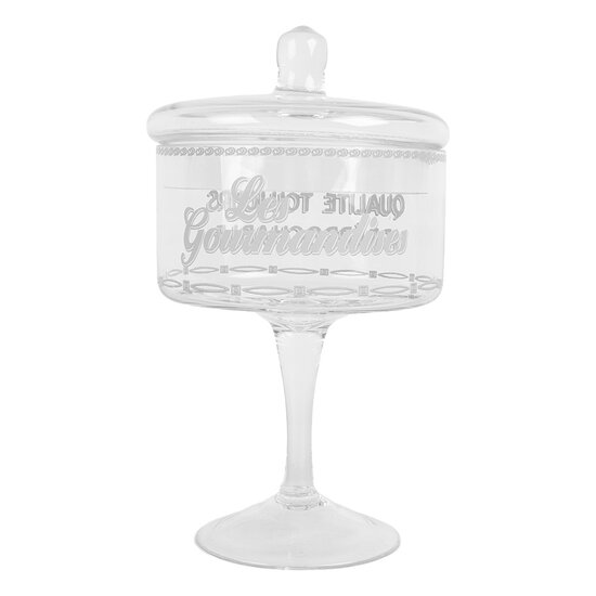 Clayre & Eef | Voorraadpot Deksel Transparant ø 13x24 cm | 6GL5211