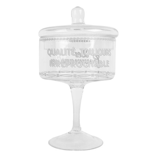 Clayre & Eef | Voorraadpot Deksel Transparant ø 13x24 cm | 6GL5211