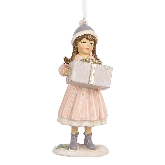 Clayre & Eef | Decoratie hanger Kind Roze 5x5x11 cm | 6PR5654