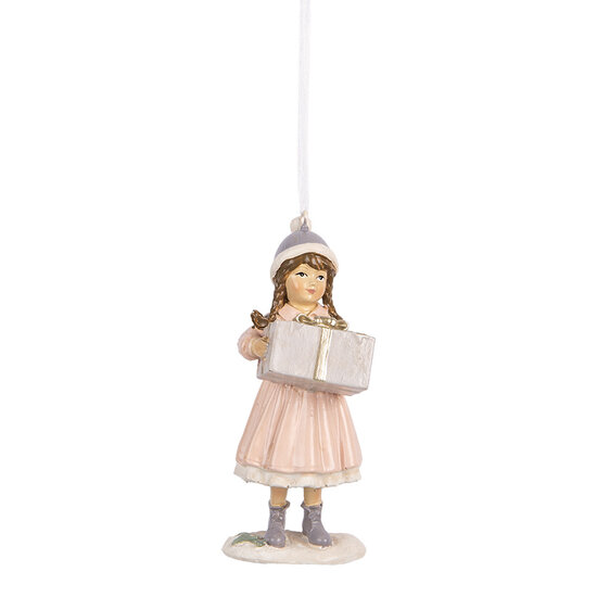 Clayre & Eef | Decoratie hanger Kind Roze 5x5x11 cm | 6PR5654