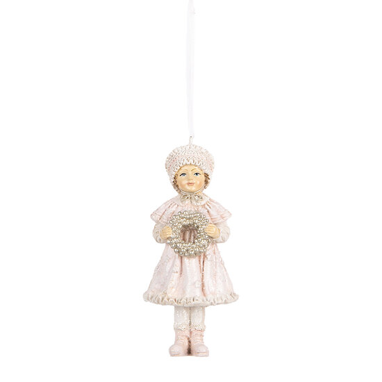 Clayre &amp; Eef | Decoratie hanger Kind Roze 5x4x11 cm | 6PR5658