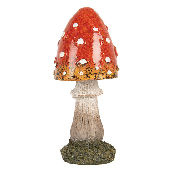 Clayre &amp; Eef | Decoratie Paddenstoel Rood Wit &oslash; 5x12 cm | 6PR5747