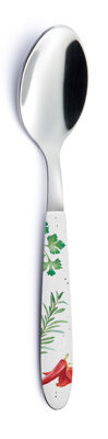 Dekoratief | Koffielepel 'Home & Kitchen', metaal/porselein, 14x1x3cm | A231081