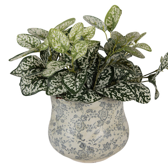Clayre &amp; Eef | Bloempot Binnen Groen Grijs &oslash; 18x15 cm | 6CE2240M