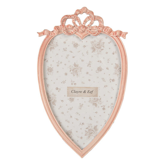 Clayre &amp; Eef | Fotolijst Roze Wit 11x2x19 cm / 10x15 cm | 2F1299