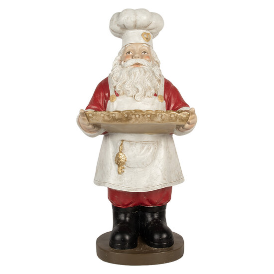Clayre &amp; Eef | Kerstdecoratie Kerstman Rood Wit 40x39x81 cm | 5PR0183