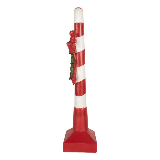 Clayre &amp; Eef | Decoratie zuurstok Rood Wit 25x18x83 cm | 5PR0185