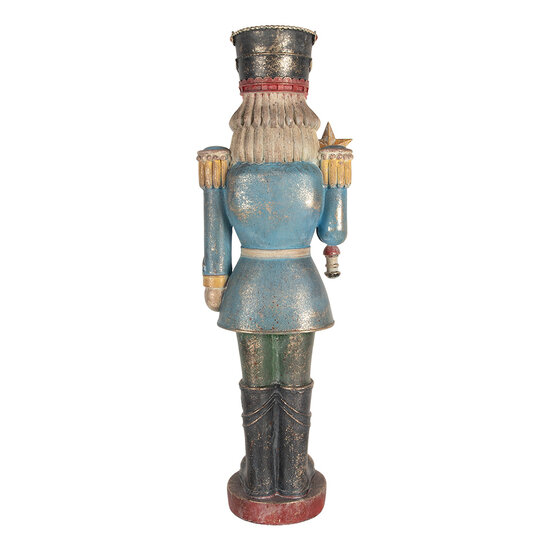 Clayre &amp; Eef | Kerstdecoratie Notenkraker Blauw Groen 21x15x60 cm | 5PR0186