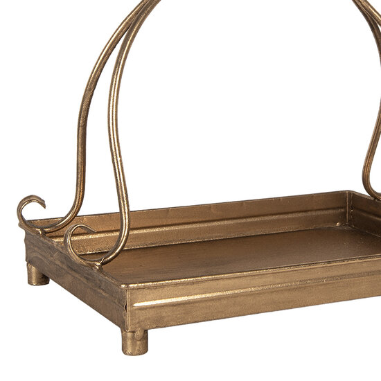 Clayre &amp; Eef | Serveerschalen Set van 2 Goudkleurig 43x26x41 / 34x21x30 cm | 66284