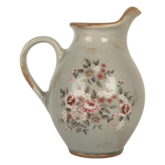 Clayre &amp; Eef | Decoratieve Schenkkan Grijs 21x16x24 cm | 6CE2234M