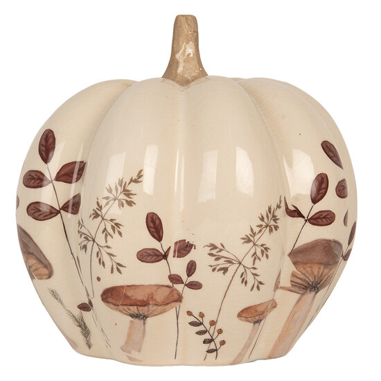 Clayre &amp; Eef | Decoratie Pompoen Beige Bruin &oslash; 18x18 cm | 6CE2239M