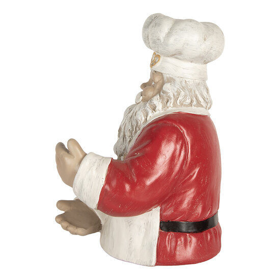Clayre &amp; Eef | Wijnfles houder Kerstman Rood Wit 25x25x35 cm | 6PR5750