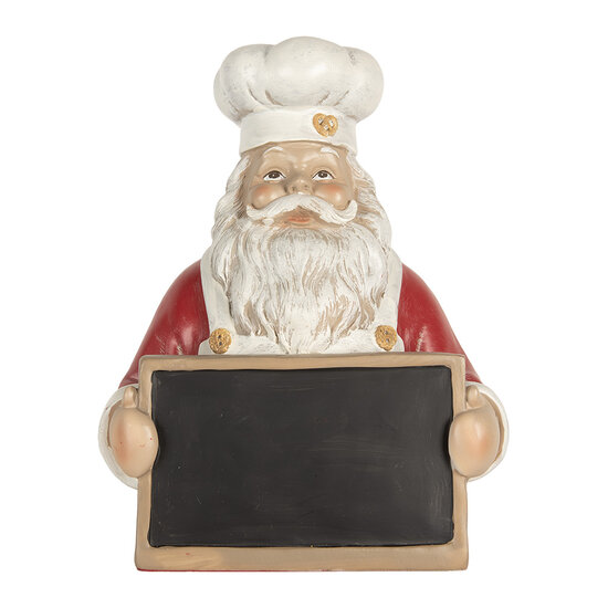 Clayre &amp; Eef | Kerstdecoratie Kerstman Rood Wit 24x16x30 cm | 6PR5751