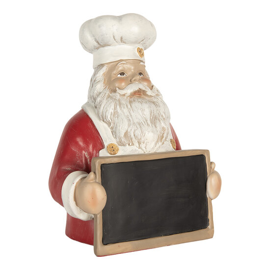 Clayre &amp; Eef | Kerstdecoratie Kerstman Rood Wit 24x16x30 cm | 6PR5751