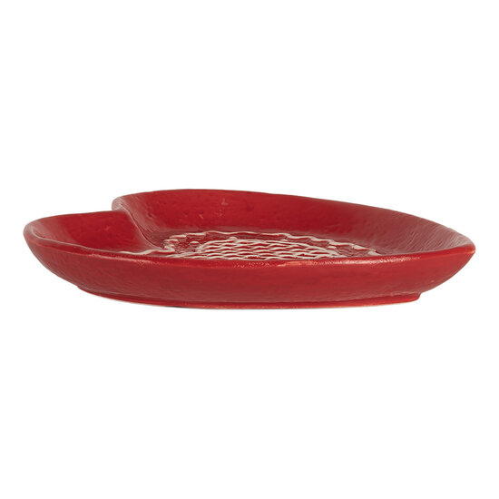 Clayre & Eef | Servies Ontbijtbord Rood Wit 17x17x3 cm | 6CE2359
