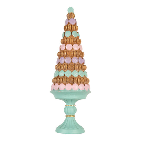 Clayre & Eef | Kerstdecoratie Kerstboom Groen Bruin ø 13x40 cm | 6PR5861