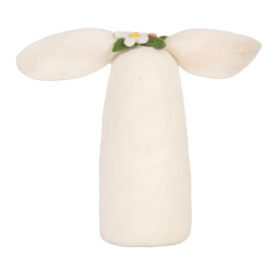 Clayre & Eef | Vilten Muis Wit Roze 23x10x23 cm | 66321