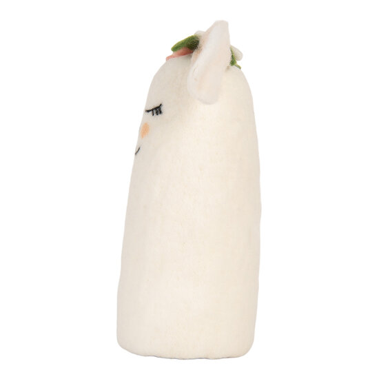Clayre & Eef | Vilten Muis Wit Roze 23x10x23 cm | 66321