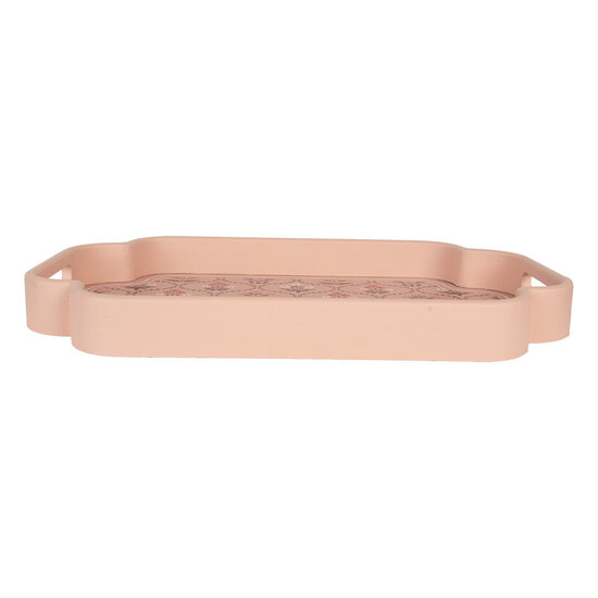 Clayre &amp; Eef | Decoratief Dienblad set van 2 Roze Paars 46x30x5 / 35x24x5 cm | 6H2463