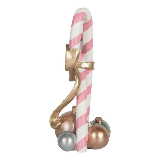 Clayre &amp; Eef | Decoratie zuurstok Roze Goudkleurig 19x14x30 cm | 6PR5775