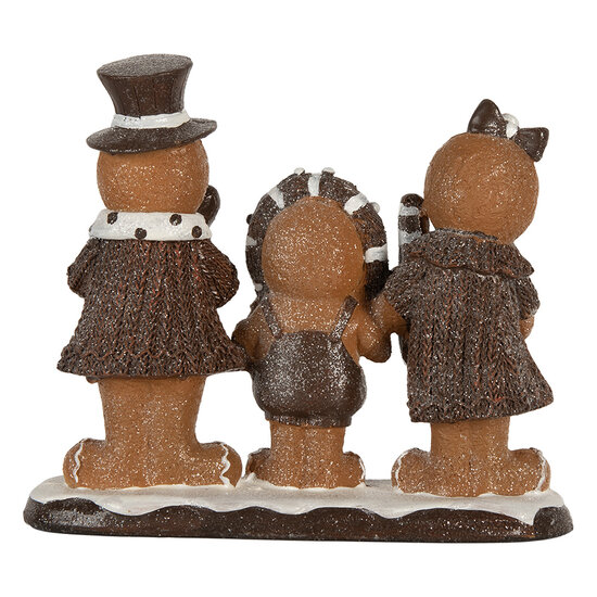 Clayre &amp; Eef | Decoratie peperkoekpoppen Bruin Wit 20x7x17 cm | 6PR5855