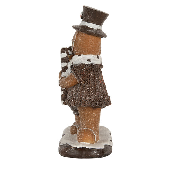 Clayre &amp; Eef | Decoratie peperkoekpoppen Bruin Wit 20x7x17 cm | 6PR5855