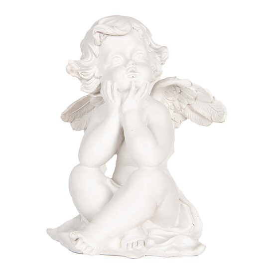 Clayre &amp; Eef | Decoratie Engelen (set 4) Wit 16x14x19 cm | 6PR5914
