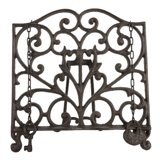 Clayre &amp; Eef | Kookboekenstandaard Bruin 27x5x27 cm | 6Y5751