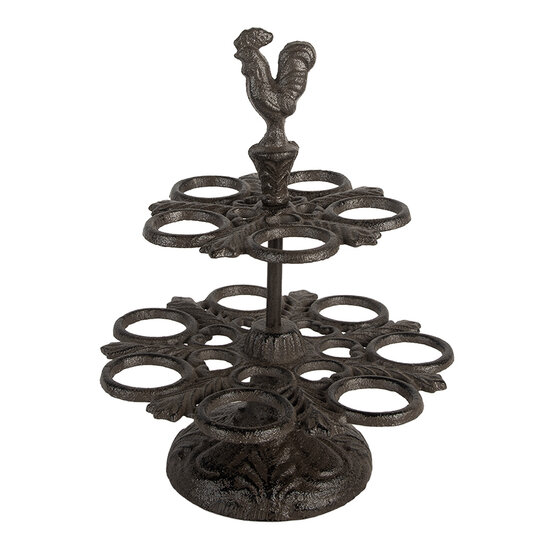 Clayre &amp; Eef | Eierhouder Bruin &oslash; 19x24 cm | 6Y5752