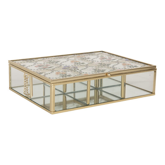 Clayre &amp; Eef | Decoratief Opbergdoosje Transparant 20x16x5 cm | 6Y5952