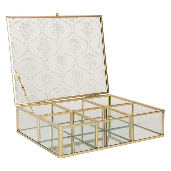 Clayre &amp; Eef | Decoratief Opbergdoosje Transparant 20x16x5 cm | 6Y5952