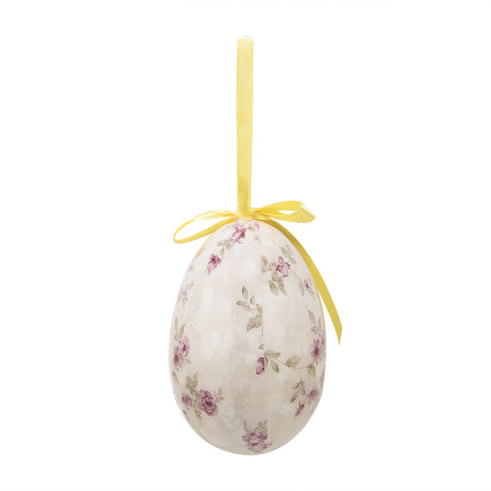 Clayre &amp; Eef | Decoratie Hanger Ei (set 6) Meerkleurig &oslash; 7x10 cm | 65910