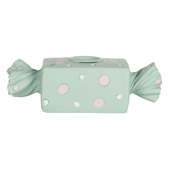 Clayre &amp; Eef | Kandelaar Blauw Wit 14x6x4 cm | 6PR5778BL